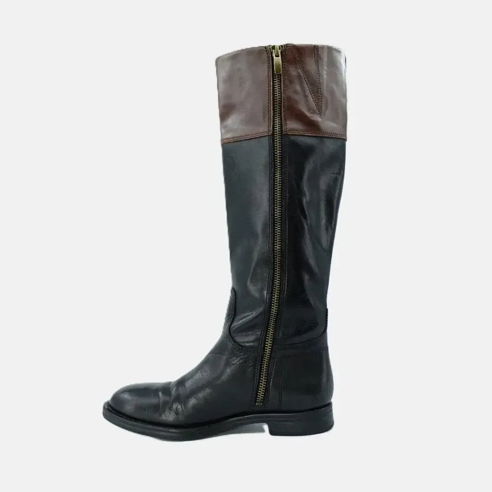 Enzo Angiolini Riding Boots Women 5.5 Black Leather Equestrian Dressage Timeless